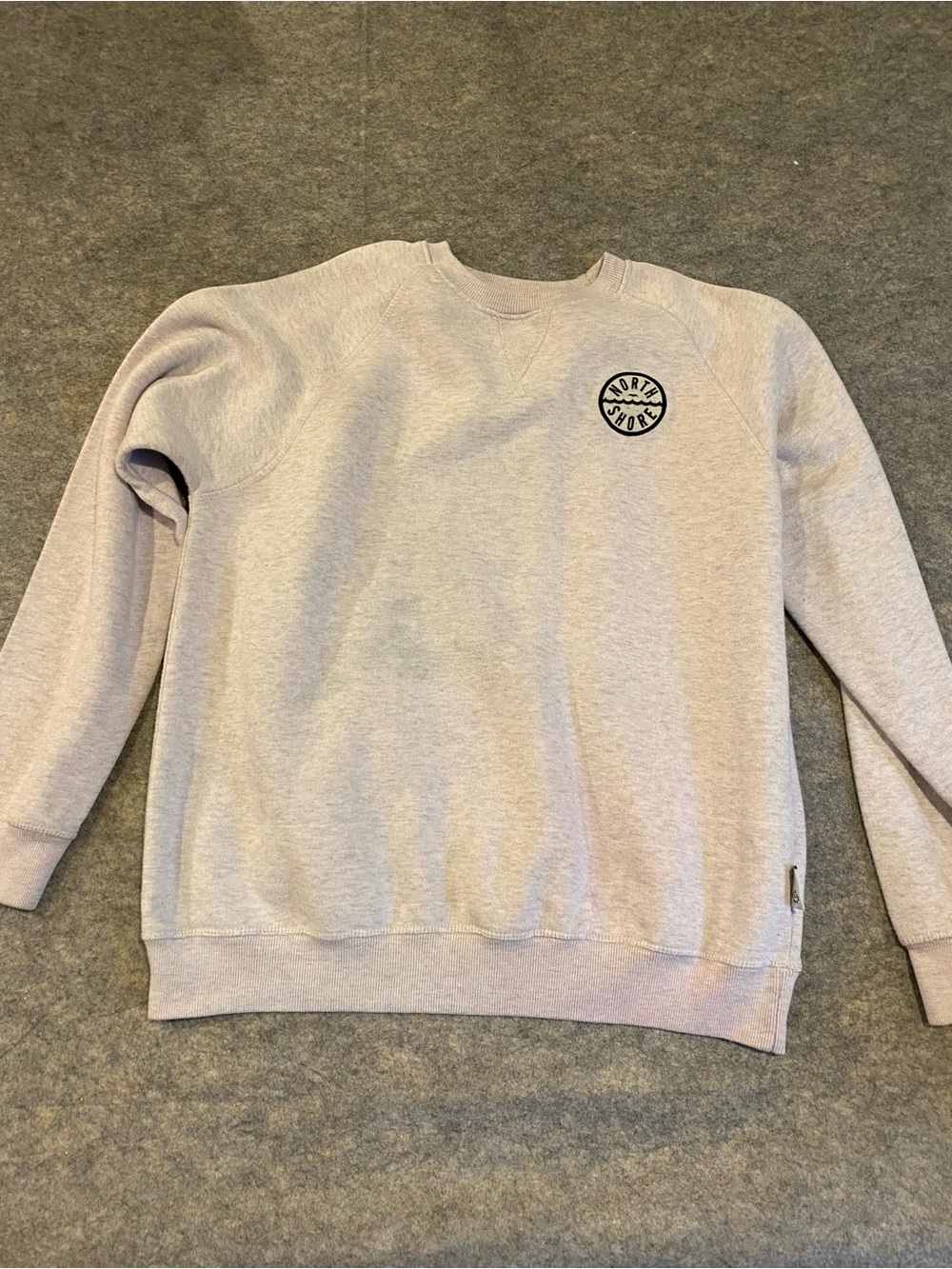 North Shore Light Grey Logo Crewneck
